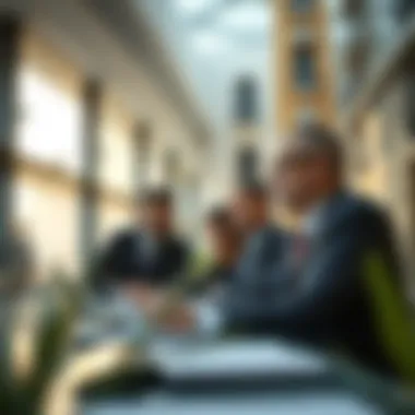 Understanding Market Dynamics Investors analyzing real estate market trends in Dubai