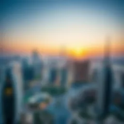 Aerial view of Dubai's skyline showcasing luxury real estate developments