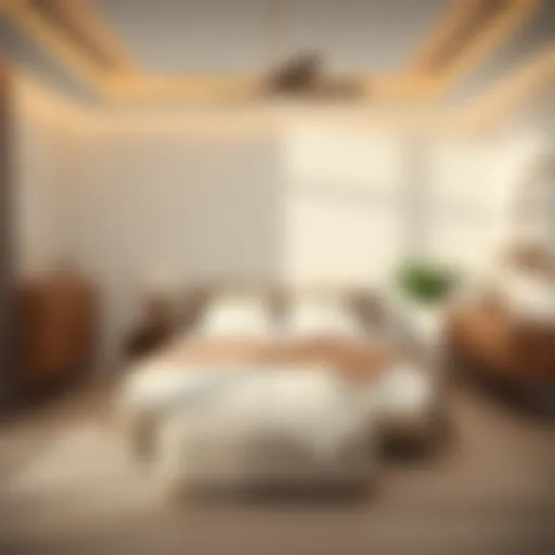 Elegant Minimalist Bedroom Set Elegant minimalist bedroom set in neutral tones
