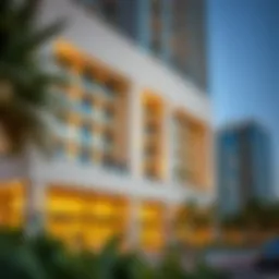 Architectural facade of Al Asmawi Building showcasing modern design