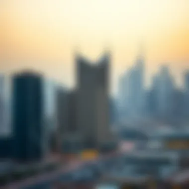 Al Hamd Building Framed by Dubai's Iconic Skyline Al Hamd Building amidst Dubai's skyline
