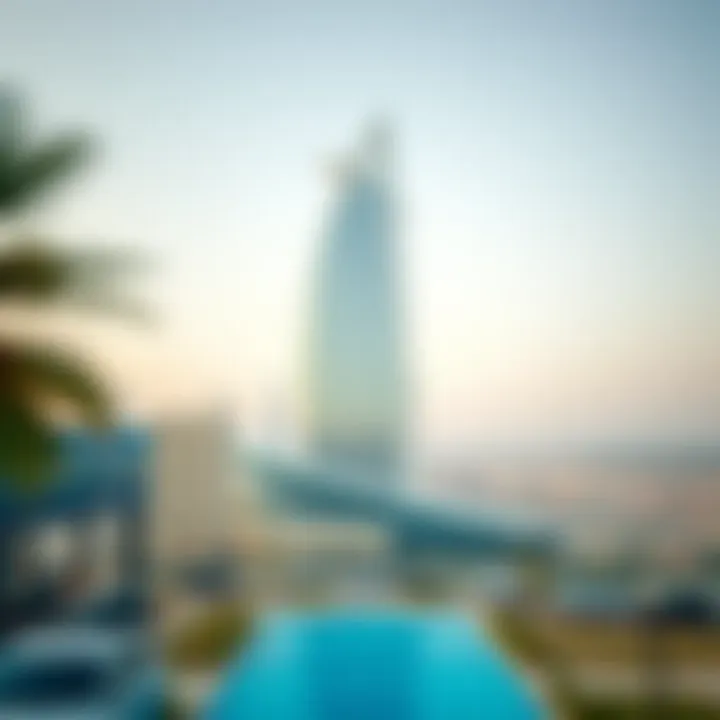 Panoramic Perspective of Al Hamd Building Stunning view of Al Hamd Building from a distance
