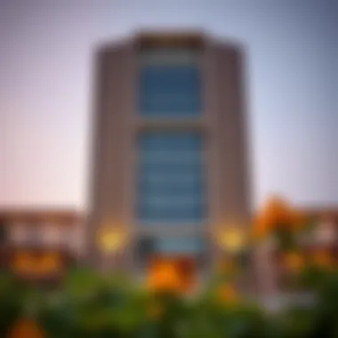 Architectural Marvel of Al Liwan Building 2 Stunning exterior view of Al Liwan Building 2 showcasing modern architectural design.