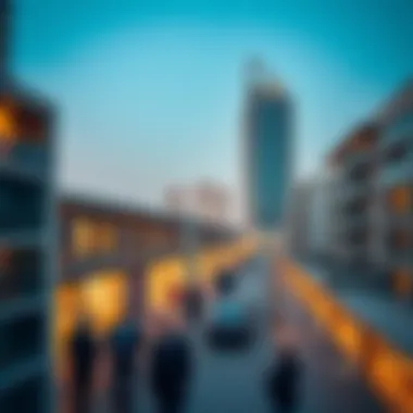 Panoramic view of Al Mankhool district showcasing modern architecture