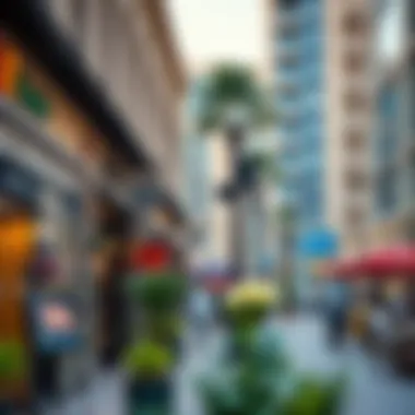 Vibrant commercial area in Al Nahda 2 with shops and cafes