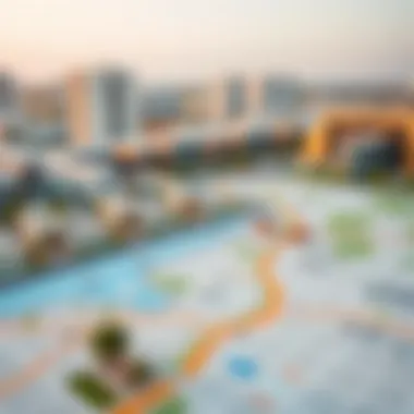 Map highlighting key amenities and transportation links in Al Nahda 2