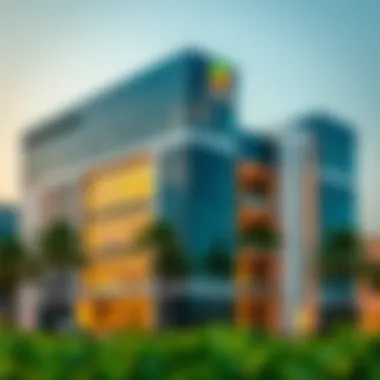 Modern Architecture of Al Nahda Business Center Exterior view of Al Nahda Business Center showcasing its modern architecture