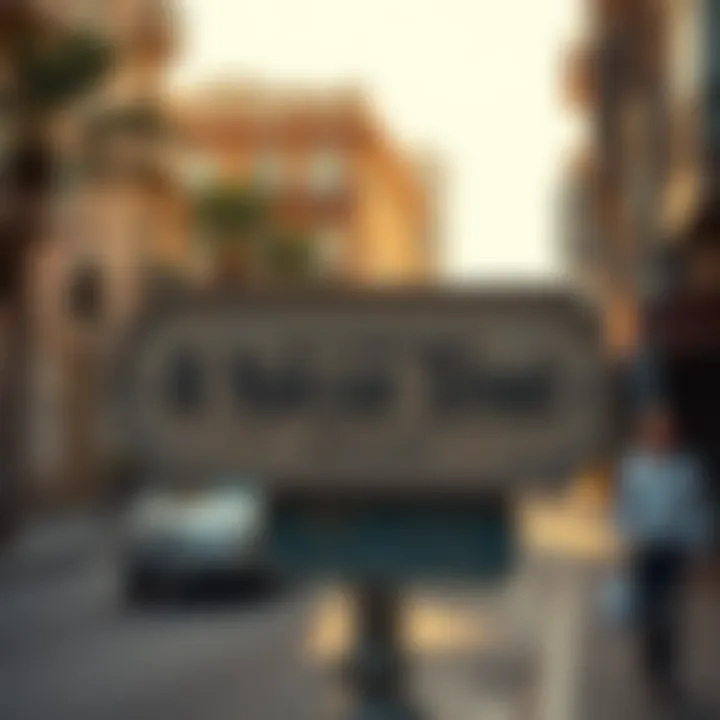 Historical signage depicting the evolution of Al Nahyan Street