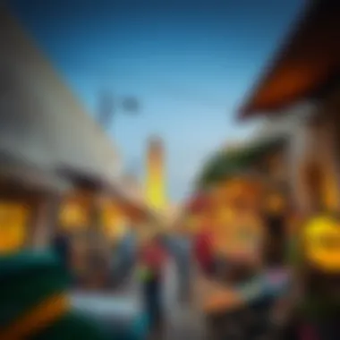 Vibrant market scene in Al Quasis highlighting local commerce
