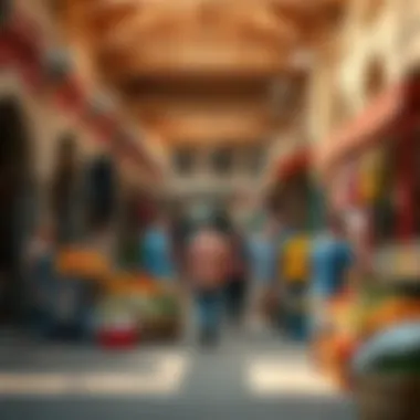 Vibrant Local Market in Al Shaab Village Local market scene highlighting the vibrant lifestyle of Al Shaab Village