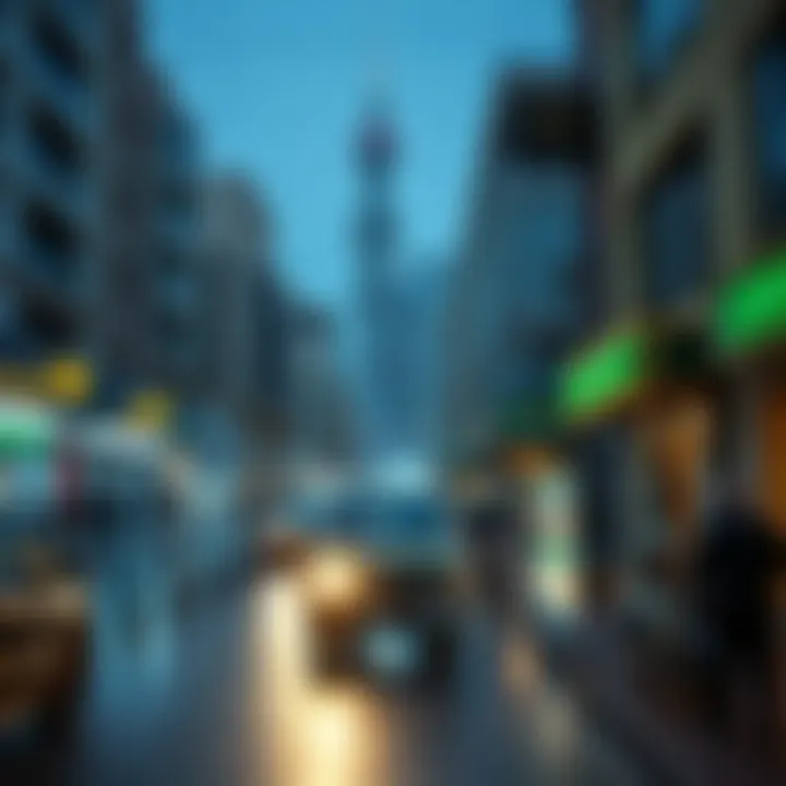 Cultural Diversity and Lifestyle on Al Taawun Street An artistic representation of the diverse culture and lifestyle along Al Taawun Street.