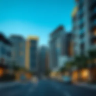 Modern Residential Living on Al Taawun Street Luxurious residential buildings along Al Taawun Street reflecting modern living standards.