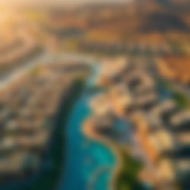 Aerial Perspective of Al Wasl Village Stunning aerial view of Al Wasl Village