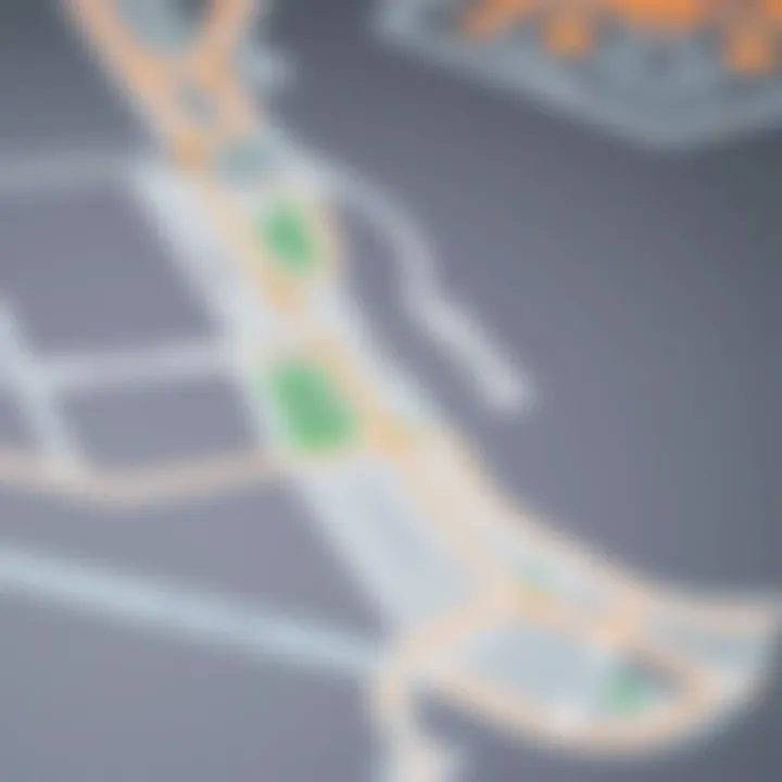 Geographical Map of Al Wasl Village Area Map highlighting key landmarks near Al Wasl Village