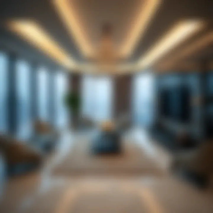 Luxurious Interior Design of Penthouse Luxurious interior design of a penthouse in Altitude