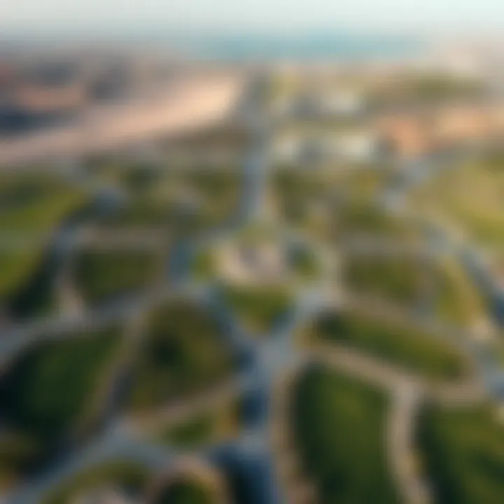 Aerial view of Arabian Ranches 2 showcasing the layout and green spaces