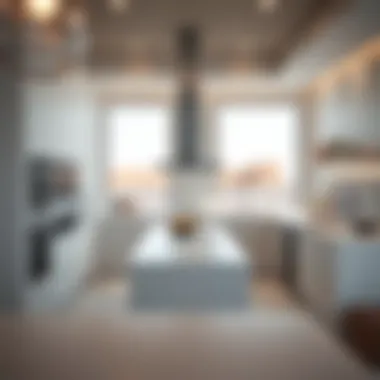 Modern kitchen integrated within the Alma design