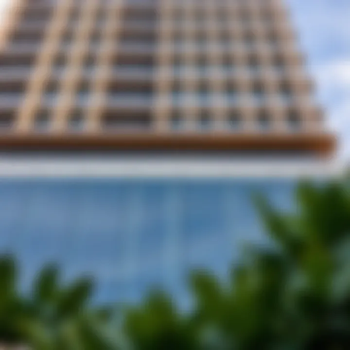 Architectural Details of Arenco Tower Close-up of the Arenco Tower's innovative façade design