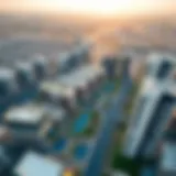 Aerial view of Barsha South showcasing modern architecture and urban development