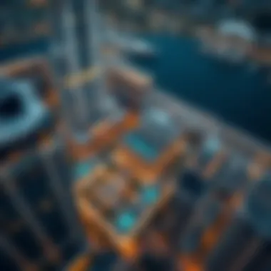 Aerial view of Bay Square showcasing modern architecture