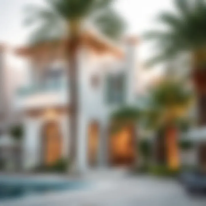 Architectural Charm of Beach Properties Charming architectural design of a Dubai beach property