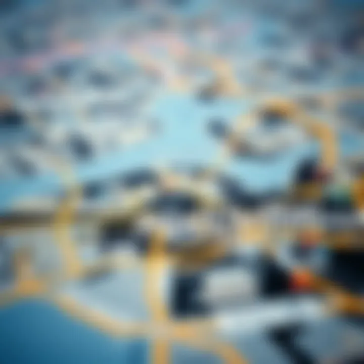A map of Dubai with various neighborhoods highlighted.