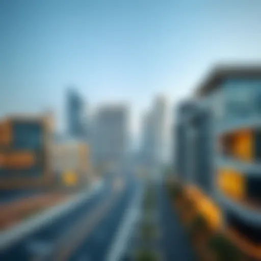 Modern Dubai Architecture A scenic view of Dubai showcasing modern architecture.