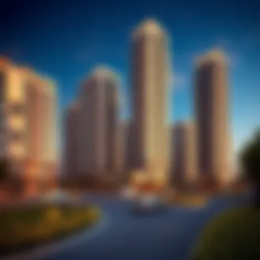 Upcoming Developments Near Binary Tower Render of upcoming developments near Binary Tower in Dubai