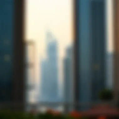 Dubai skyline featuring Binghatti Azure as a focal point