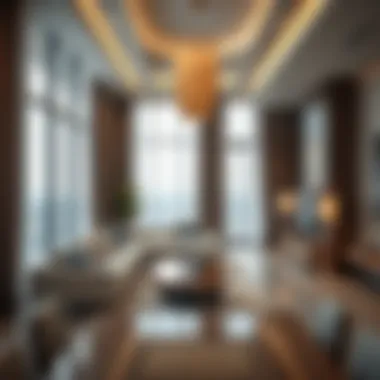 Interior space of Binghatti Azure demonstrating modern living