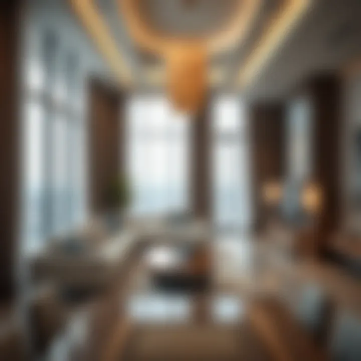 Interior space of Binghatti Azure demonstrating modern living