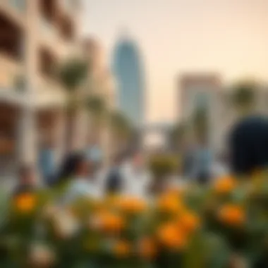 Vibrant community spaces within the new development