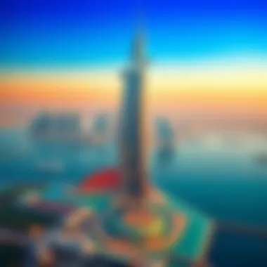 The Palm Tower soaring above the Palm Jumeirah