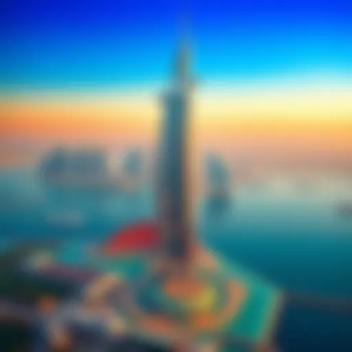 The Palm Tower soaring above the Palm Jumeirah