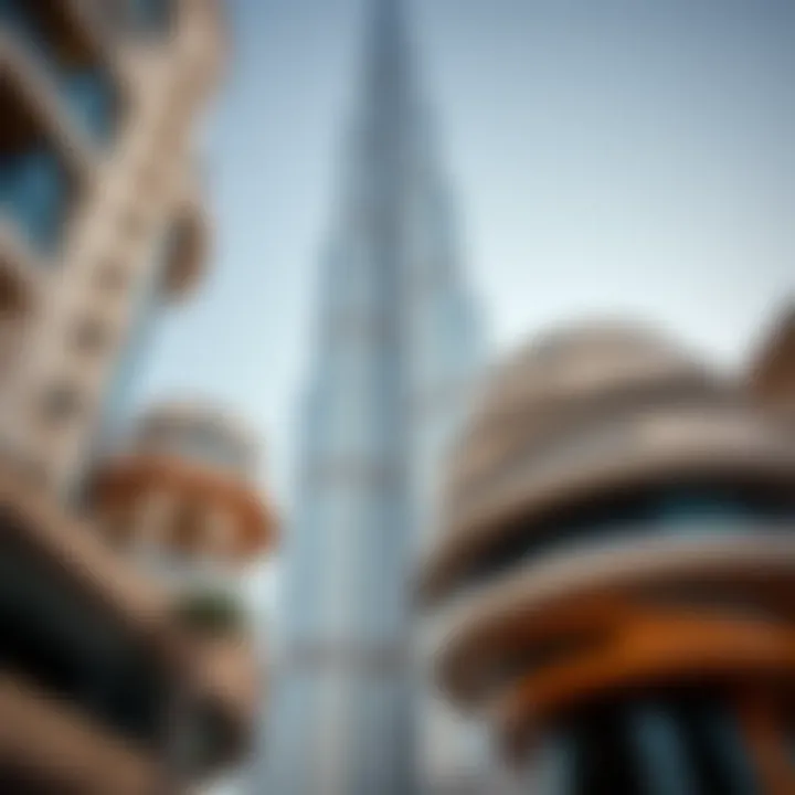 Architectural details of Burj Al-Durra showcasing design innovation