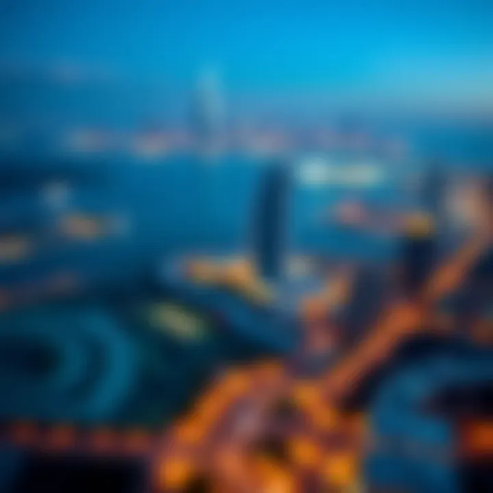 Panoramic view highlighting Burj Al-Durra's integration in Dubai's landscape