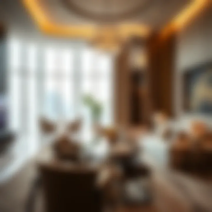 Interior shot of برج افينيو التعاون showcasing luxury amenities and modern design