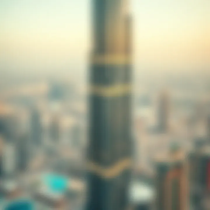 Architectural Marvel of Burj Khalifa Panoramic view of Burj Khalifa showcasing its architectural brilliance
