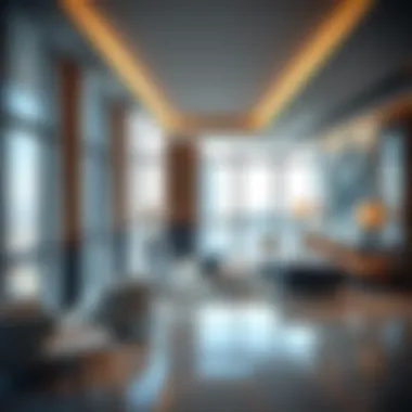 Luxurious Living Spaces in Burj Khalifa Interior of an apartment within the Burj Khalifa highlighting luxury design