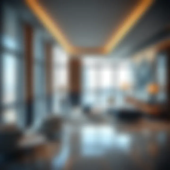 Luxurious Living Spaces in Burj Khalifa Interior of an apartment within the Burj Khalifa highlighting luxury design