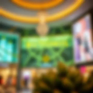 Luxury Retail Experience at Capital Mall A vibrant storefront showcasing luxury brands.