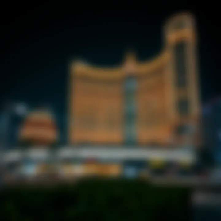 Capital Plaza at night, illuminated and bustling with activity