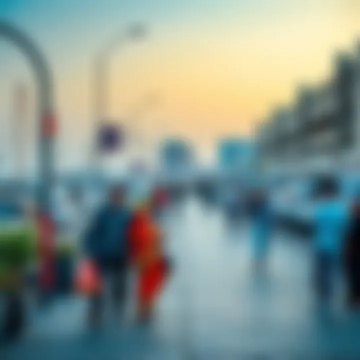 Vibrant community life around Choithram's Marina