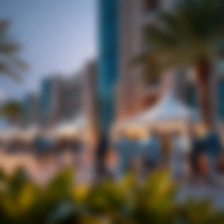 Community gathering near Al Asmawi Building emphasizing its role in local culture