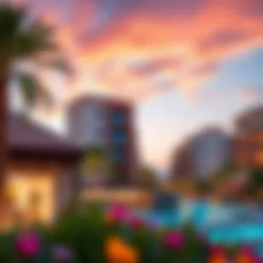 A vibrant community scene in Dubai Hills, illustrating the integration of Portofino with its surroundings