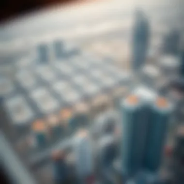 Dynamic Real Estate Developments in Dubai Aerial view of a bustling real estate development project