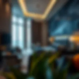 Luxurious hotel apartment interior showcasing modern design