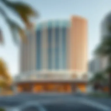 Stunning façade of Al Fattan Plaza showcasing modern design