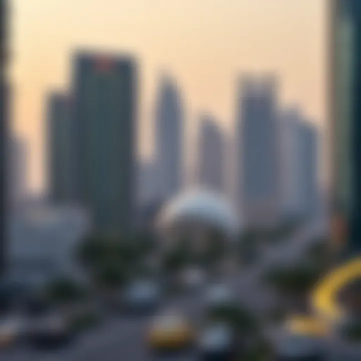 Modern skyline surrounding the كورنيش ديرة area