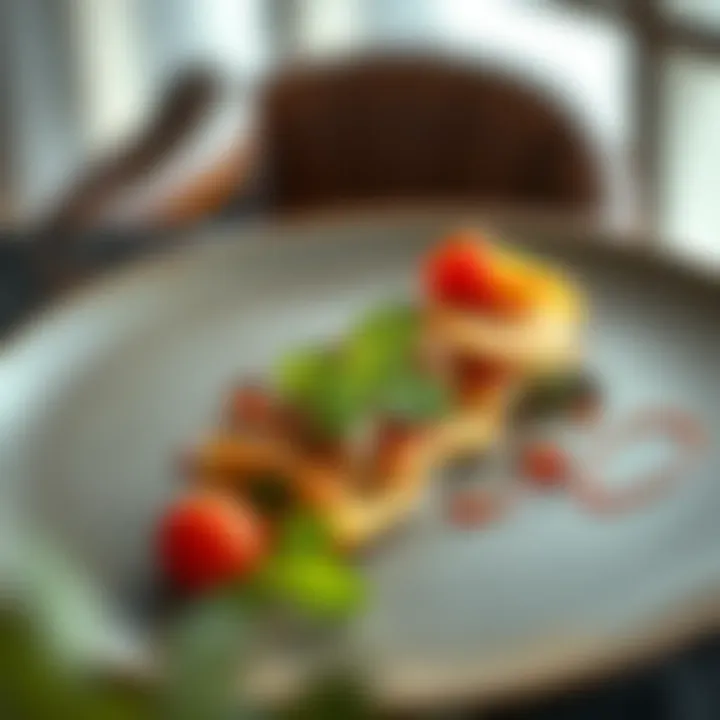 Artfully plated gourmet dish from a JBR restaurant